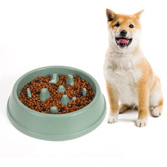 Slow Feeder Dog Bowl, Anti-Gulping Slow Eating Bowl, Stop Bloat No Choking Bowl for Small Medium Dogs, Food Water Bowl Slow Feeder for Fast Eaters, Reduce Slip Slow Pet Bowl, 1.5 Cups/ 12 Oz