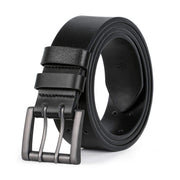 Double Prong Leather Belt Heavy Duty Belt for Men, Double Grommet Holes Belt for Pants