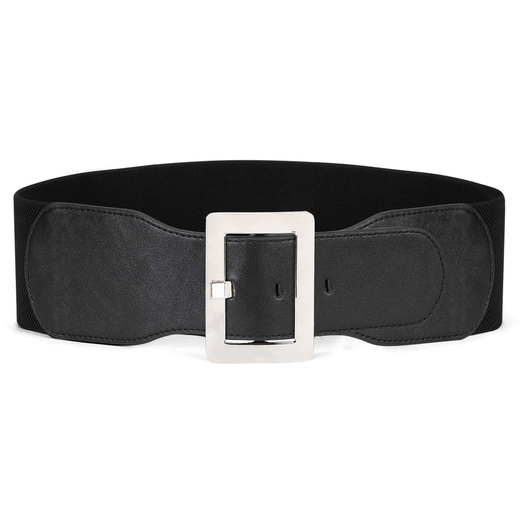 Women Dress Waist Belt Stretchy Elastic Vintage Belts for Dress with Metal Buckle Waistband Cosplay