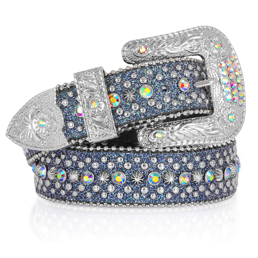 Western Cowboy Unisex Custom Fast Delivery Stylish Bling Global Designer Rhinestones Belts