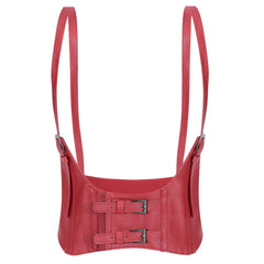 Women Fashion Faux Leather Waist Belt Steampunk Underbust Corset for Halloween Dress