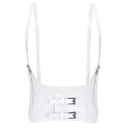 Women Fashion Faux Leather Waist Belt Steampunk Underbust Corset for Halloween Dress