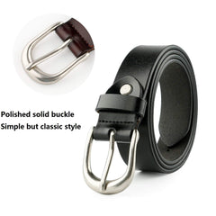 Women Leather Belt for Jeans Pants Plus Size Western Design Belt Alloy Buckle 