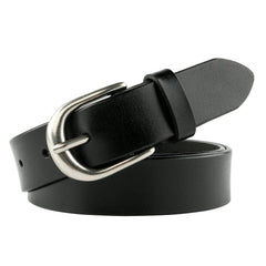 Women Leather Belt for Jeans Pants Plus Size Western Design Belt Alloy Buckle 