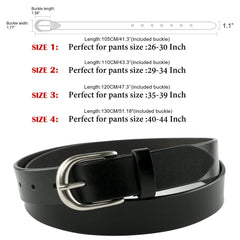 Women Leather Belt for Jeans Pants Plus Size Western Design Belt Alloy Buckle 