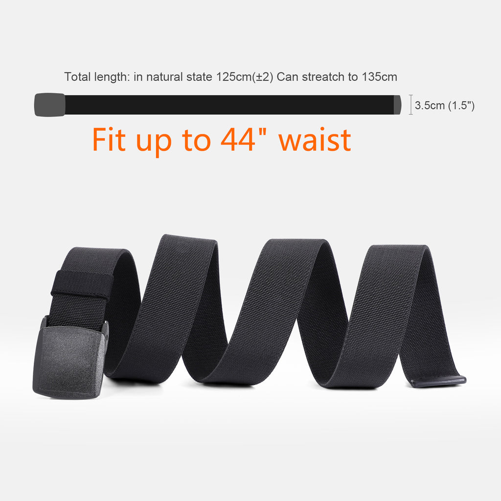 Elastic Stretch Belt for Men Breathable Sports Outdoor Belt,JasGood 3.8cm Plastic Buckle with Standby Nickle Free Plastic Buckle - JASGOOD OFFICIAL