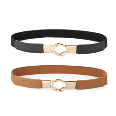 Kids Skinny Elastic Stretch Belts for girls with Easy Buckle Toddler School Uniform Dress Belts by JASGOOD - JASGOOD OFFICIAL