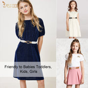 Kids Skinny Elastic Stretch Belts for girls with Easy Buckle Toddler School Uniform Dress Belts by JASGOOD - JASGOOD OFFICIAL