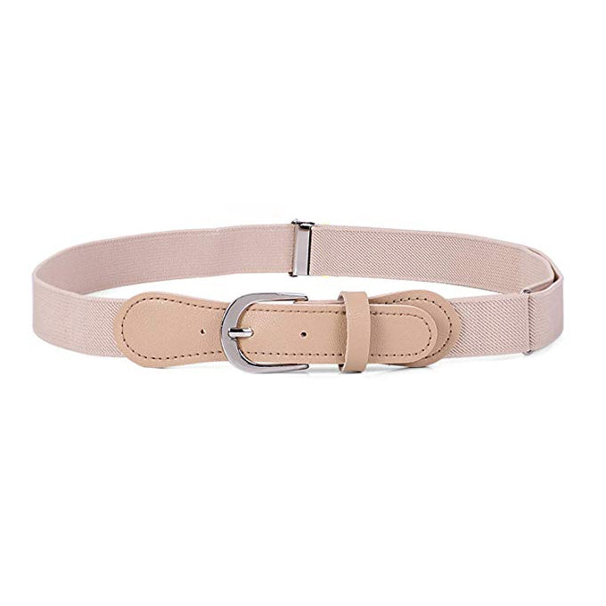 JASGOOD Kids Elastic Adjustable Belts, Stretch Belts for Boys and Girls with Leather Closure 