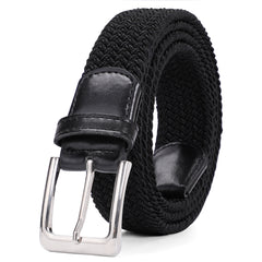 Braided Elastic Belt for Men Women Junior-Woven Canvas Stretch Belts by JASGOOD 