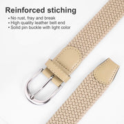 Braided Canvas Stretch Belt Elastic Casual Belt for Men, Women and Junior 1.3 Inches Wide - JASGOOD OFFICIAL