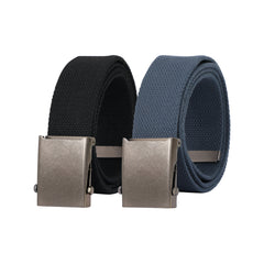 JASGOOD Canvas Web Belt Adjustable One Size Military Belt with Metal Buckle