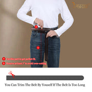 JASGOOD Men's Leather Ratchet Belt Strap without Buckle, Replacement Leather Belt Strap 35mm/1.38", Fit 40mm/1.57” buckle
