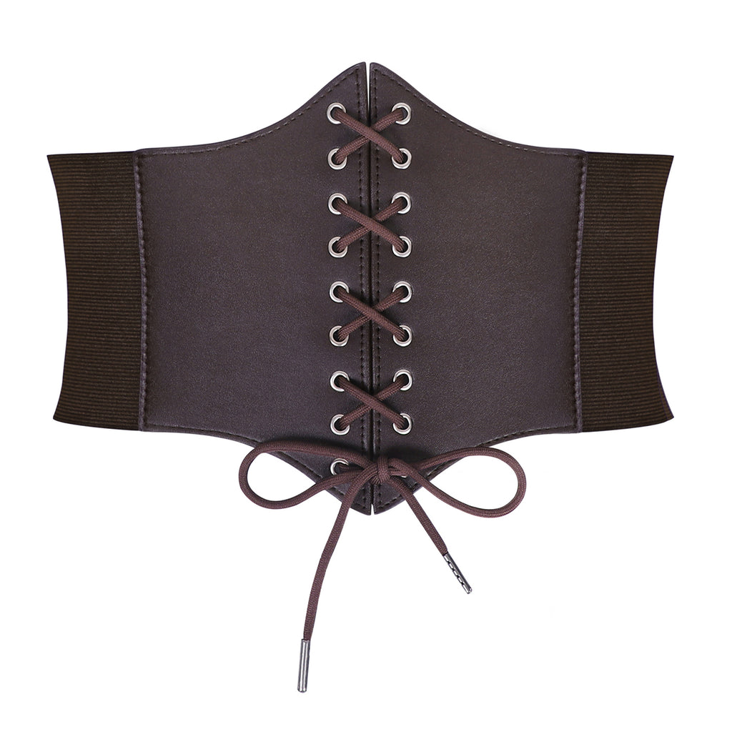 Women’s Elastic Costume Waist Belt Lace-up Tied Waspie Corset Belts for Women by JASGOOD - JASGOOD OFFICIAL