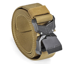 JASGOOD Men Tactical Belt, Military Style Webbing Riggers Web Belt Heavy-Duty Quick-Release Metal Buckle 