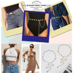 JASGOOD Halloween Women Vintage Belts Gold Retro High Waist Waistband Chain Belt - JASGOOD OFFICIAL