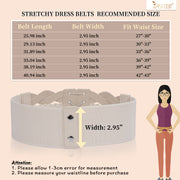 Women Elastic Wide Dress Belt JASGOOD 50S Stretchy Vintage Waist Cinch Belt