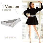 JASGOOD Women Wide Elastic Waist Belt Fashion Vintage Stretch Dress Belt Cosplay Belt