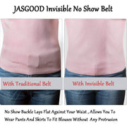 Womens Invisible Belt Comfortable Elastic Adjustable No Show Web Belt For Women Or Men By JASGOOD 