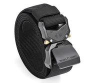 JASGOOD Men Tactical Belt, Military Style Webbing Riggers Web Belt Heavy-Duty Quick-Release Metal Buckle 