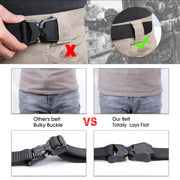 JASGOOD Men Tactical Belt, Military Style Webbing Riggers Web Belt Heavy-Duty Quick-Release Metal Buckle 