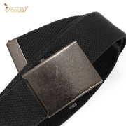 JASGOOD Canvas Web Belt Adjustable One Size Military Belt with Metal Buckle