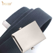 JASGOOD Canvas Web Belt Adjustable One Size Military Belt with Metal Buckle