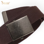 JASGOOD Canvas Web Belt Adjustable One Size Military Belt with Metal Buckle