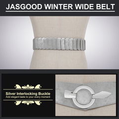 JASGOOD Women Wide Elastic Waist Belt Fashion Vintage Stretch Dress Belt Cosplay Belt