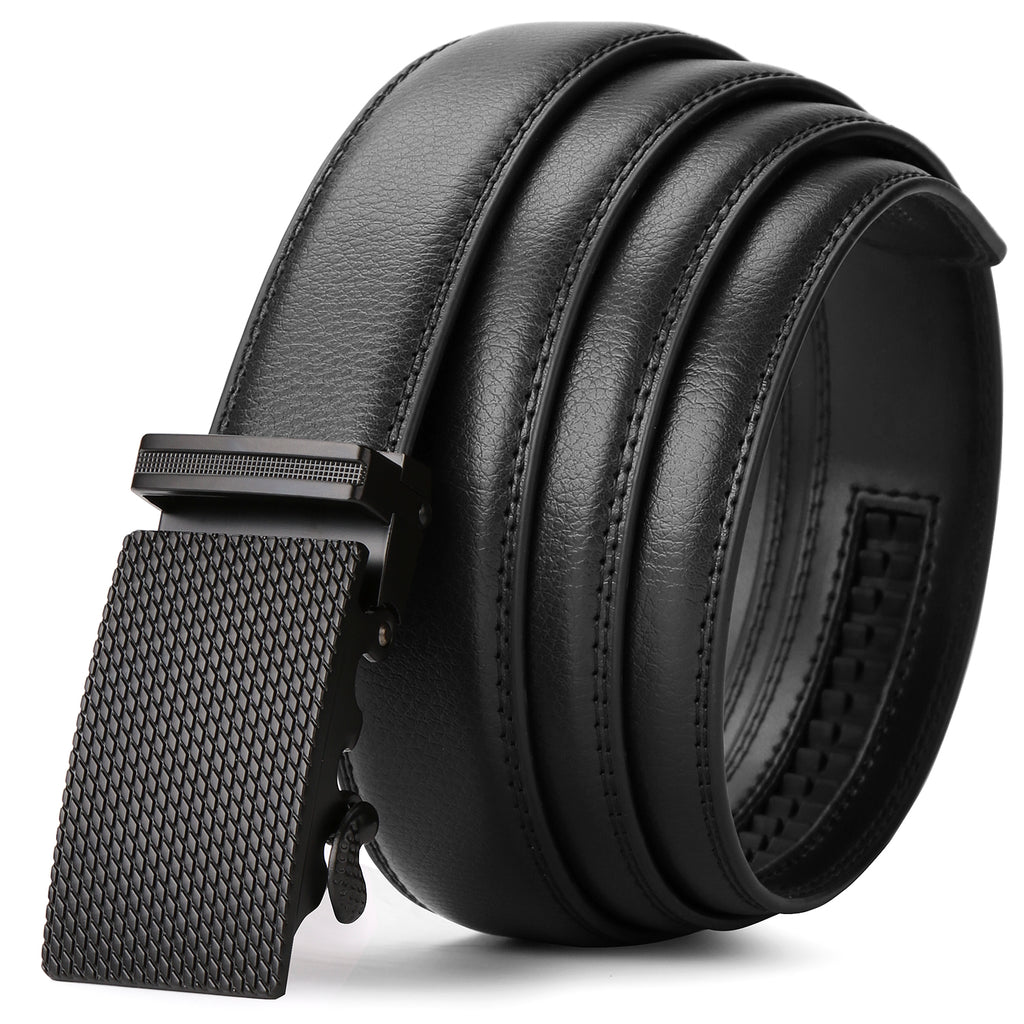 Men's Leather Ratchet Dress Belt with Automatic Buckle in Gift Box by JASGOOD 