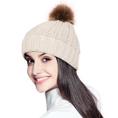 SUOSDEY Womens Trendy Winter Knit Beanie Hat Warm and Soft Skull Ski Cap for Women 